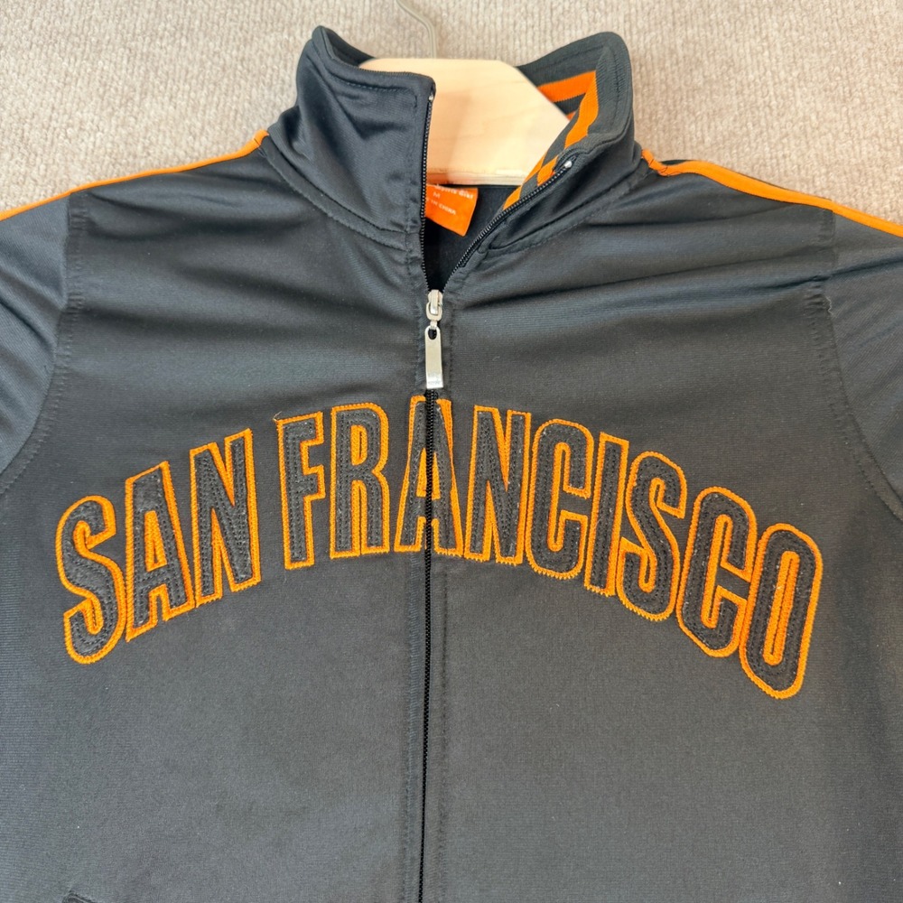 Choice Sports Wear San Francisco Track Jacket Black Orange Zip Up Mens Medium